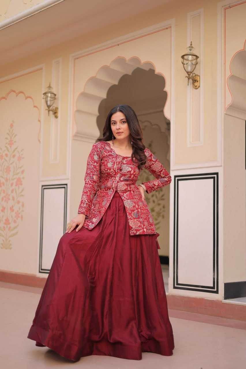 Simmer Lehenga With Blouse - MYLUXURY LANE ENTERPRISE
